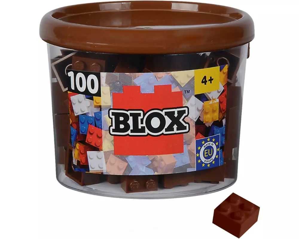 BLOX Bausteine 100 braune 4er Steine