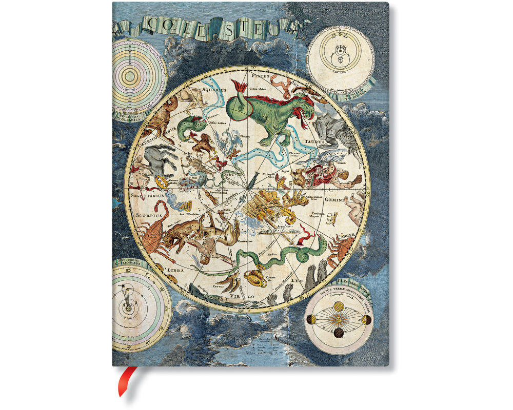 PAPERBLANKS Notizbuch Flexis Planisphäre FB5614-0 180×230mm, liniert, 176 S.