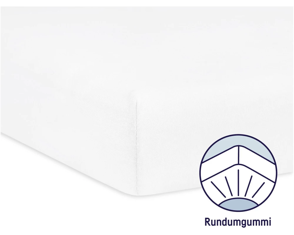 Julius Zöllner Fix-Leintuch Jersey Weiss 70 x 140 cm