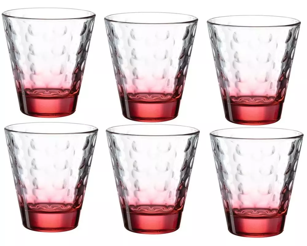 Leonardo Trinkglas Optic 215 ml, 6 Stück, Rot
