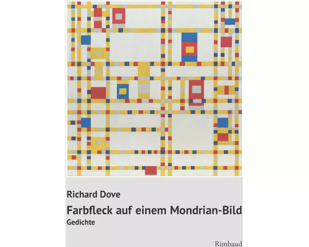 Farbfleck auf einem Mondrian-Bild