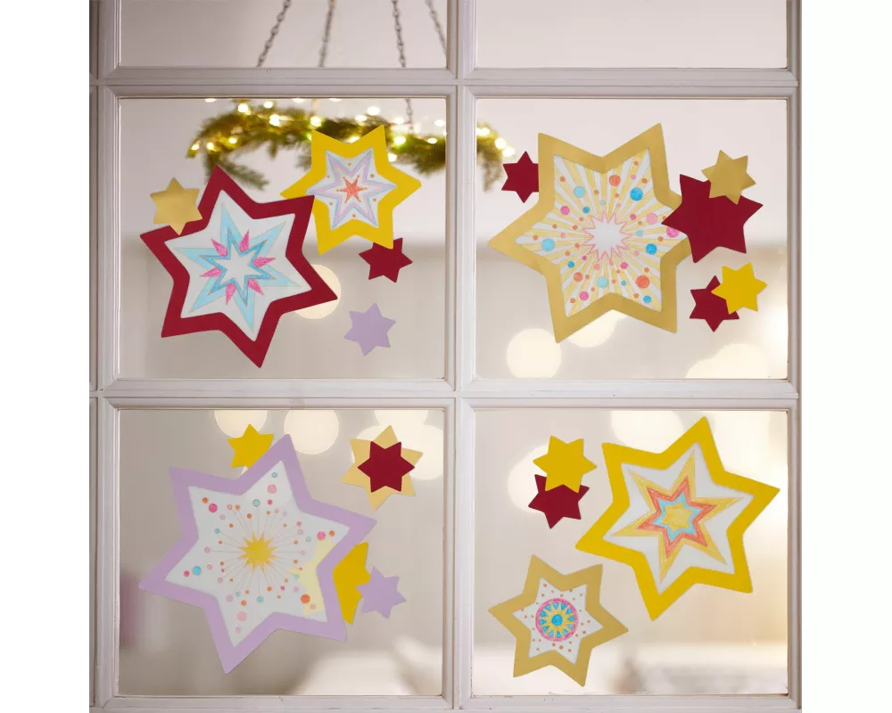 Bastelset - Fensterbild Sternenregen