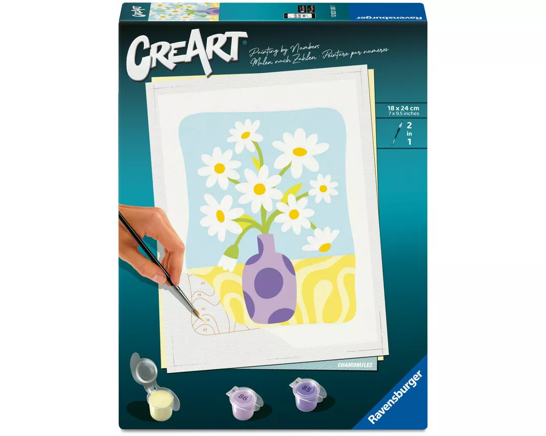 CreArt, Malen nach Zahlen Adults Trend - Kamille