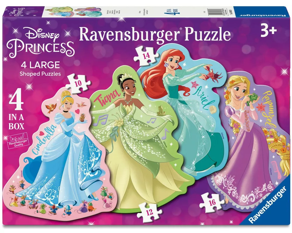 Ravensburger Kinderpuzzle 03082 - Liebe das Leben! - 4 konturgeformte Puzzles mit 10, 12, 14 und 16 großen, stabilen Puzzleteilen, für kleine Disney-F