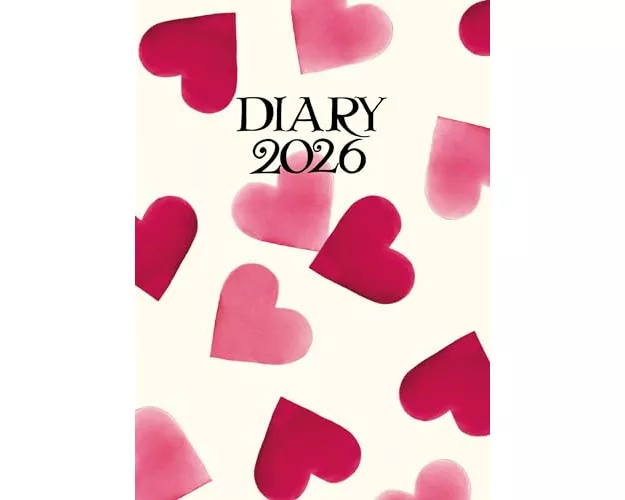Emma Bridgewater Big Pink Hearts A6 Diary 2026