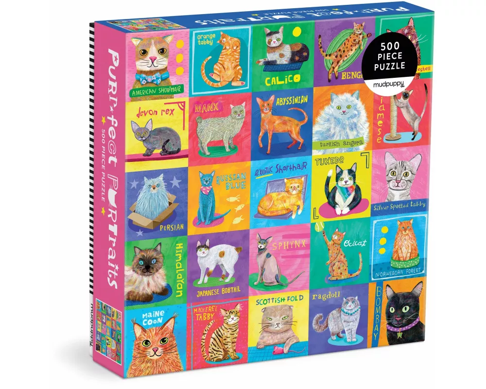 Purr-fect Portraits 500 Piece Family Puzzle