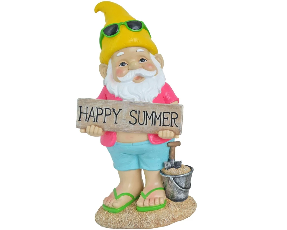 Dameco Dekofigur Gartenzwerg Beach Summer