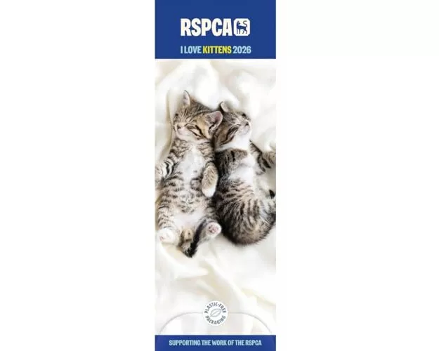 Rspca I Love Kittens Slim Calendar 2026