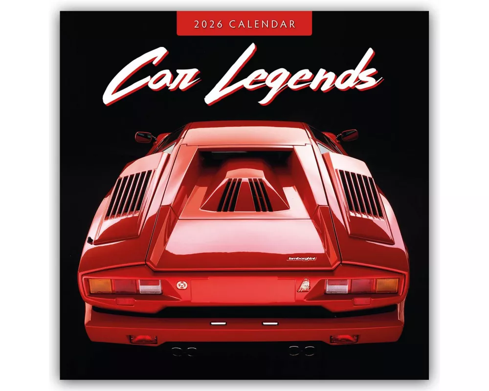 Car Legends 2026 Square Wall Calendar