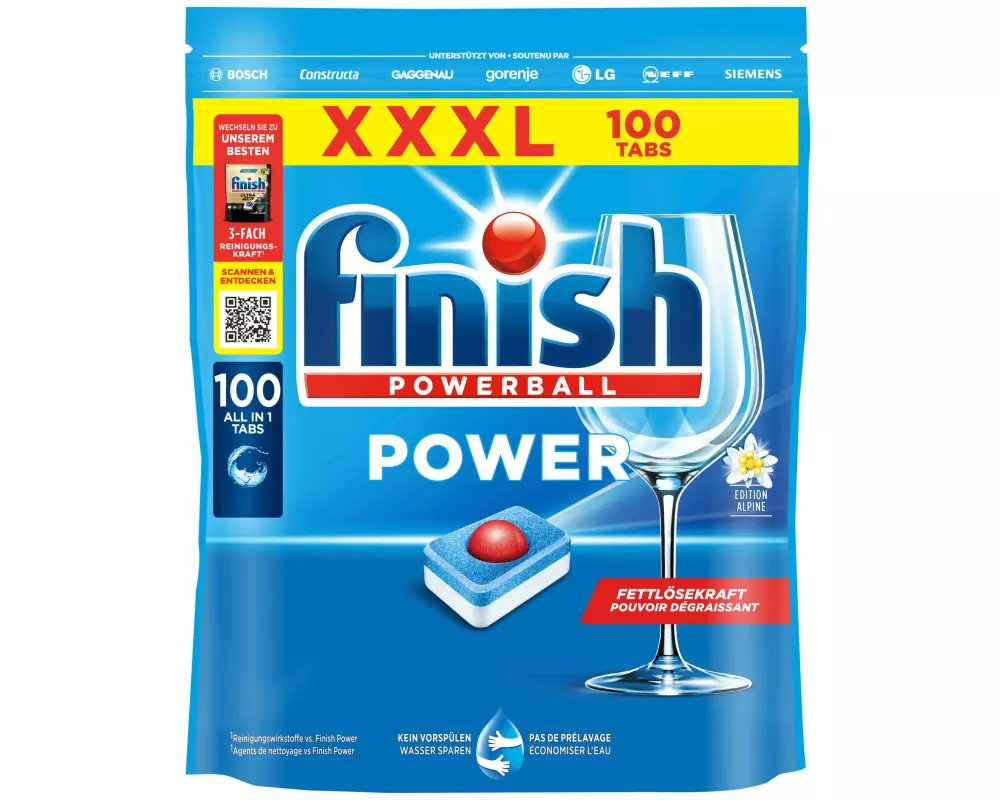 Finish Maschinenspülmittel Power Xxxl 100 Stück