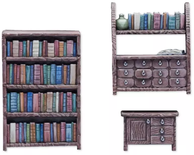 Tabletop Art Dekoration Bücherregal / Kommode Set 3 Teile