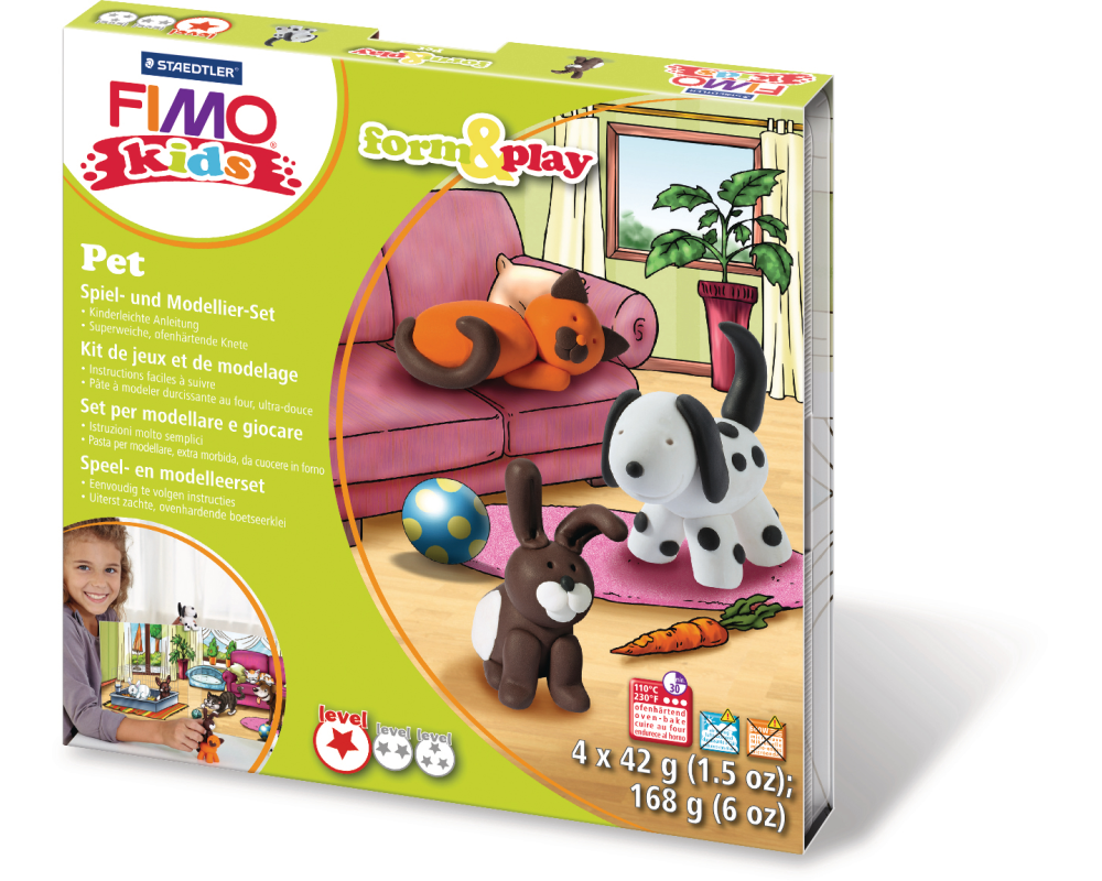 FIMO form&play 4x42g 803402LY Set Pet