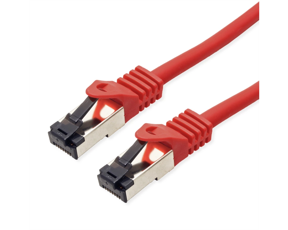VALUE S/FTP-(PiMF-) Patchkabel Cat.8 (Class I), LSOH, PoE, Litzendraht, rot, 3 m