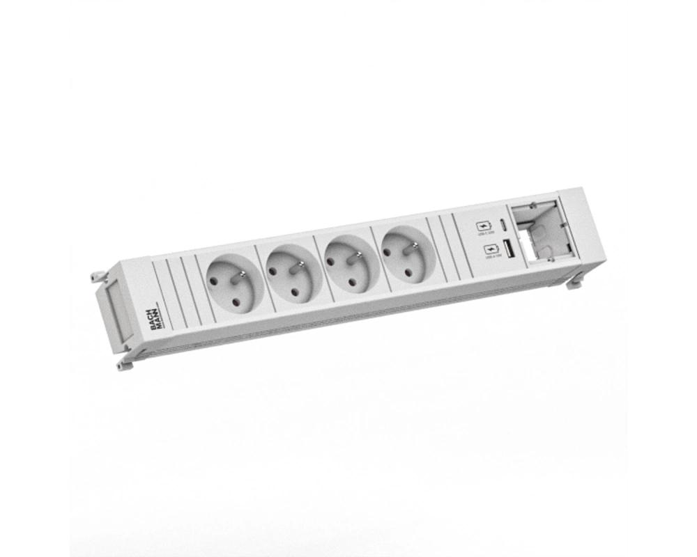 BACHMANN POWER FRAME 4xUTE 1xUSB A/C 22W 0,2m GST18