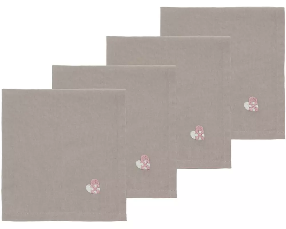 Södahl Weihnachtsservietten Christmas Hearts, 40 x 40 cm, 4 Stück