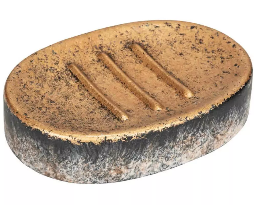 Wenko Seifenschale Lacona Gold/Grau/Schwarz