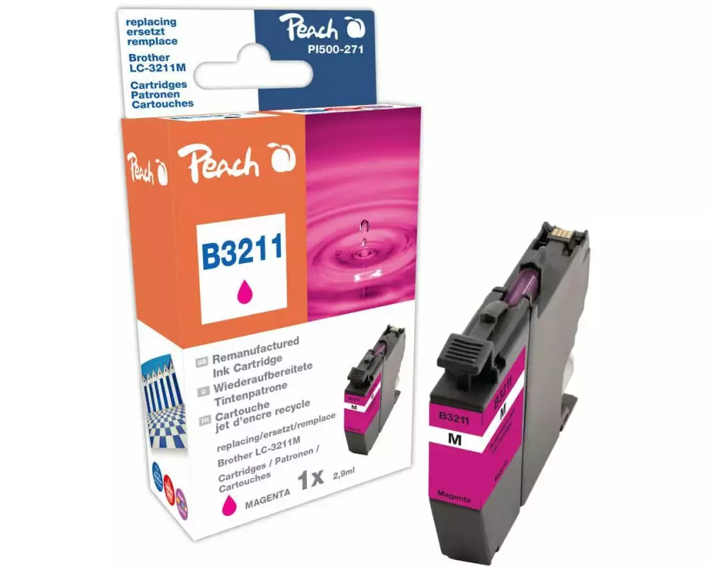 Peach Tinte Brother LC-3211 Magenta