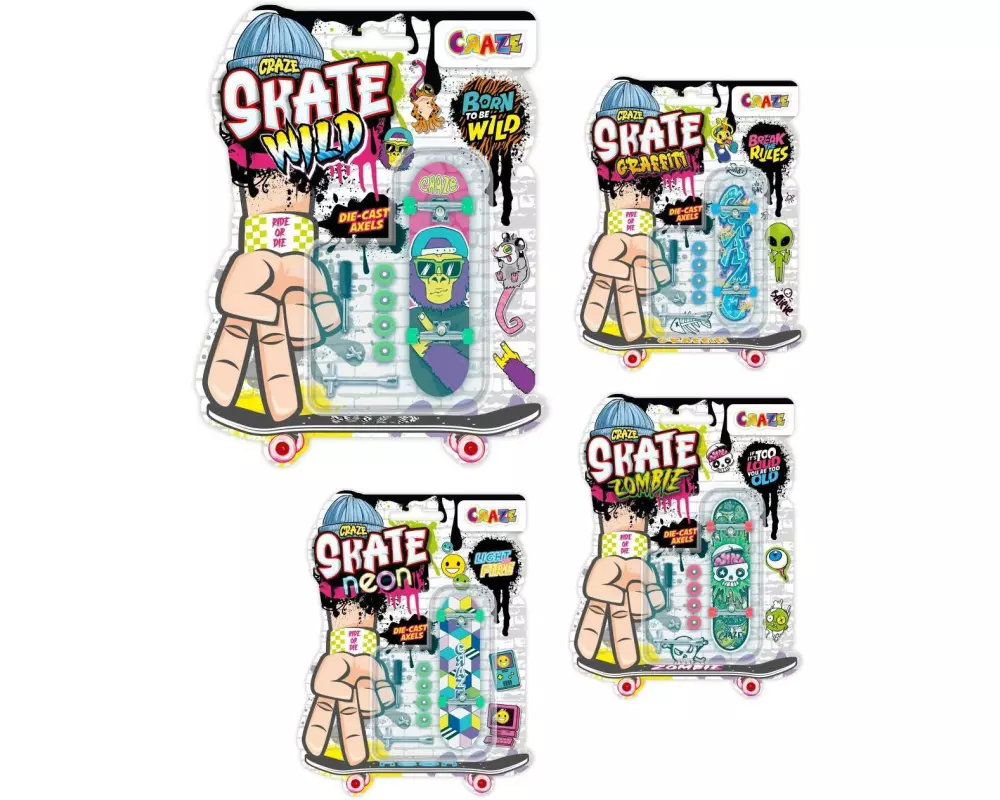 Craze Finger-Skateboard Single Mix Assortiert