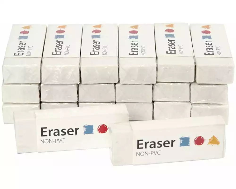 Creativ Company Radiergummi 20 Stück, Weiss