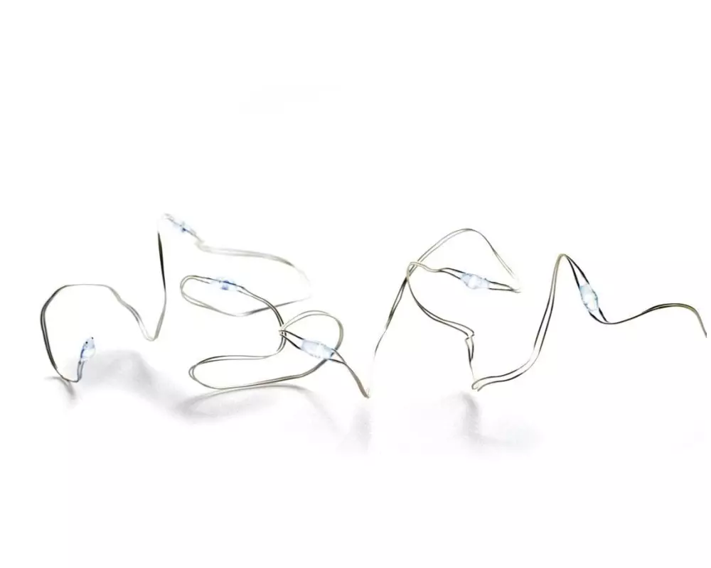 STT LED Lichterkette Angel Hair Battery String 50 Kaltweiss