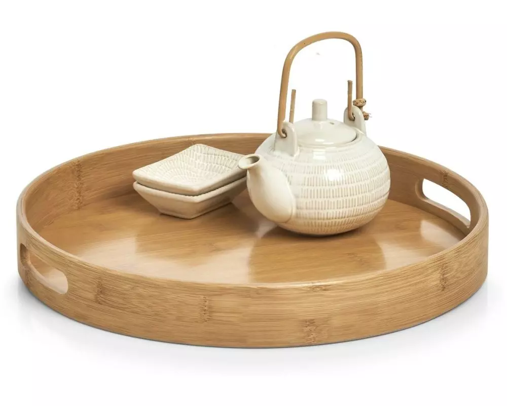 Zeller Present Serviertablett Bambus Braun