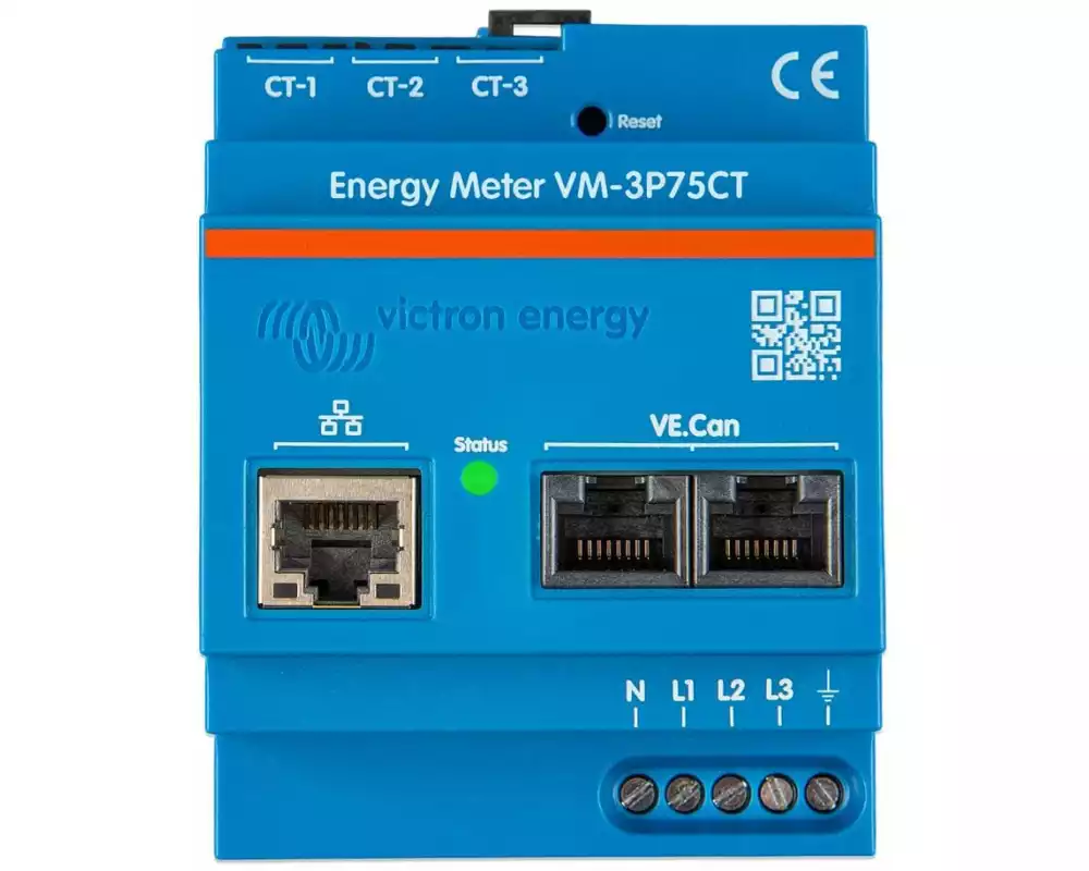 Victron Energiemessgerät VM-3P75CT mit ansteckbaren Stromwandlern