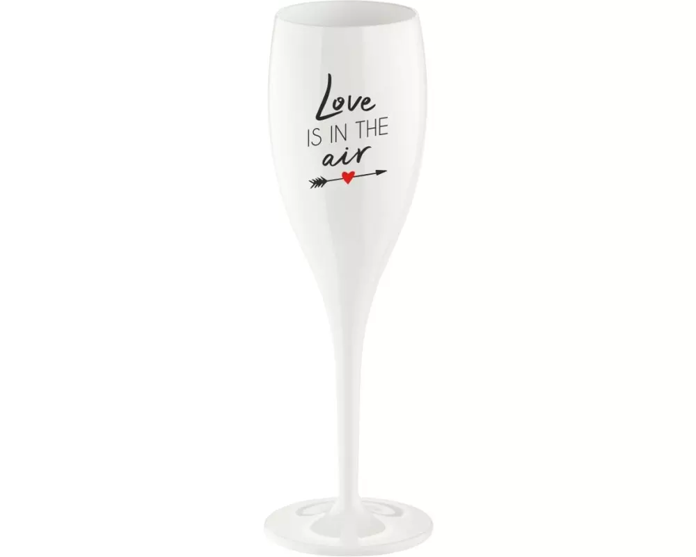 Koziol Sektglas Superglas Love is in the air 100 ml, 1 Stück, Weiss