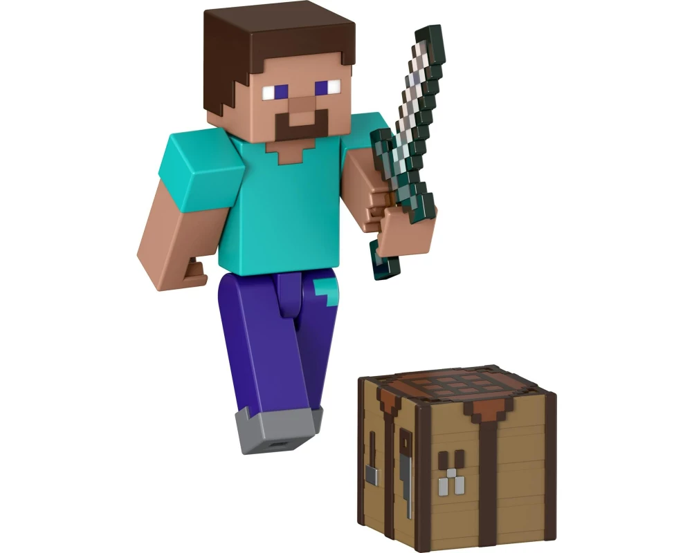 Mattel Minecraft Actionfigur mit pixeligem Design