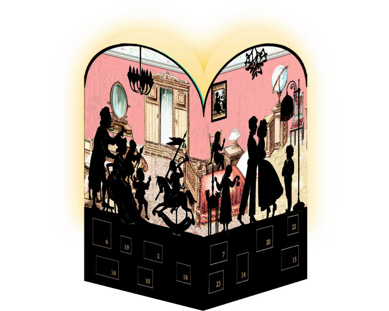 COPPENRATH Adventskalender 16.5x11.5cm 92998 Nostalgische Scherenschnitte