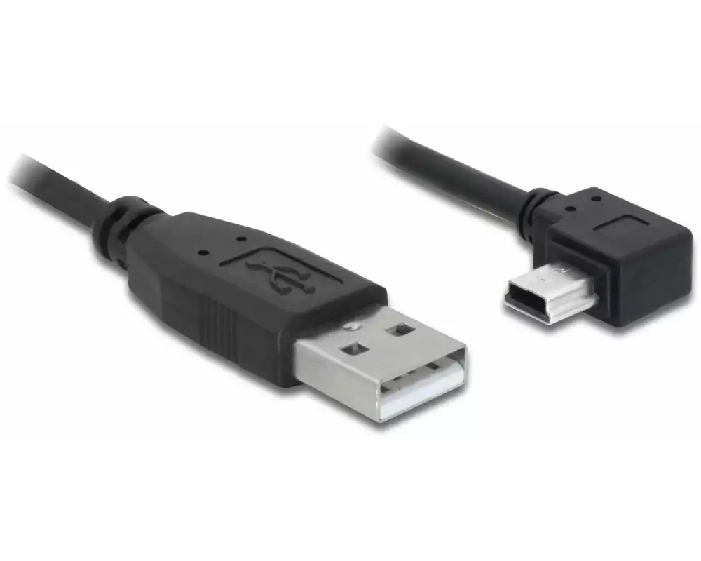 Delock USB 2.0-Kabel 90°gewinkelt USB-A - Mini-USB B 3 m