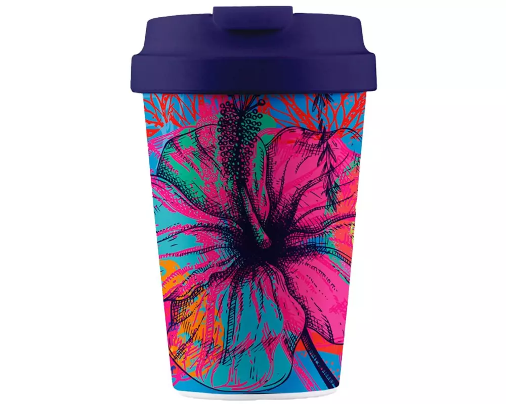 BioLoco Outdoor-Becher Easy Cup -Psychdelic garden 350 ml
