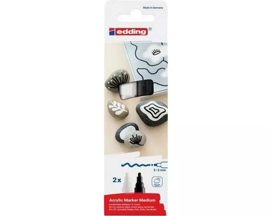 edding Acrylmarker 5100 E-2 Schwarz / Weiss