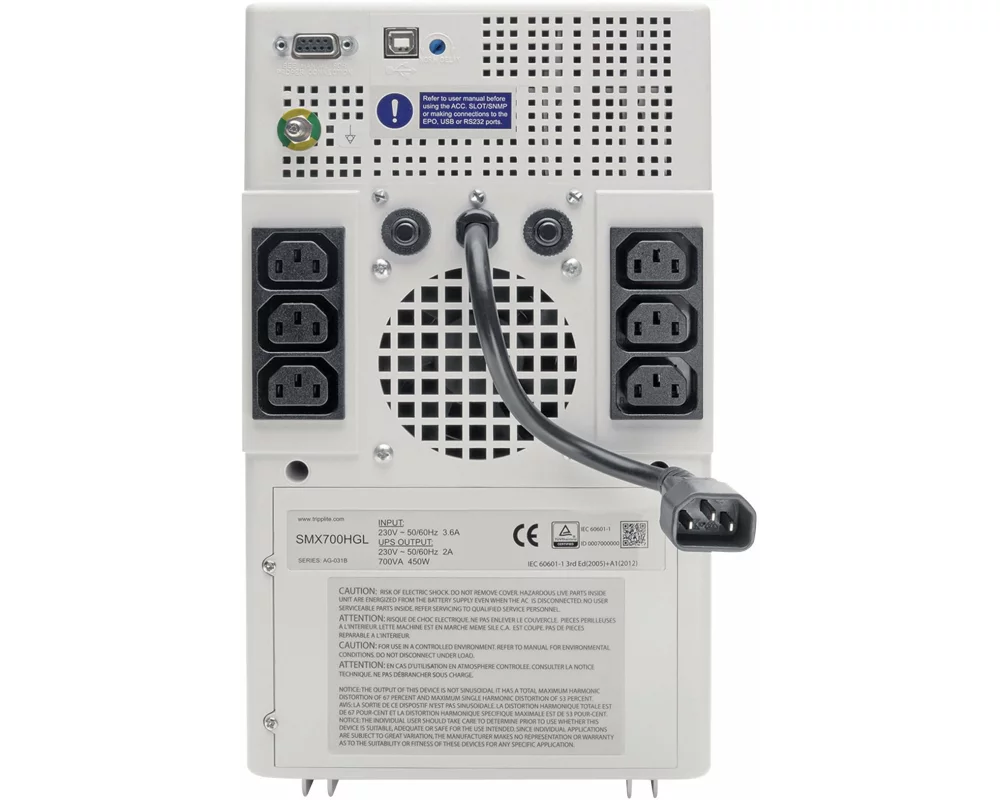 EATON TRIPPLITE SmartPro Medical-Grade UPS, Line Interactive, Lithium Battery, 6 Outlets - 230V, 700VA, 450W