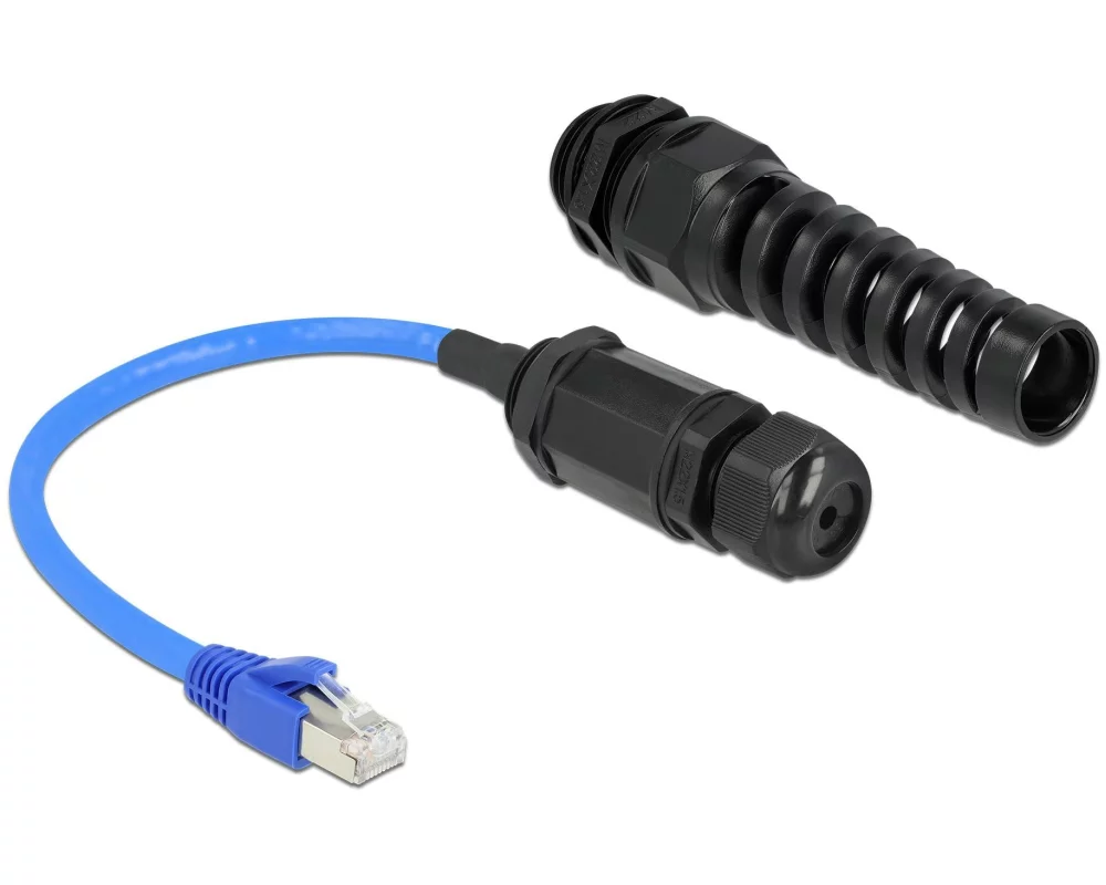 Delock Patchkabel RJ-45 - RJ-45, Cat 6, S/FTP, 0.25 m, Blau