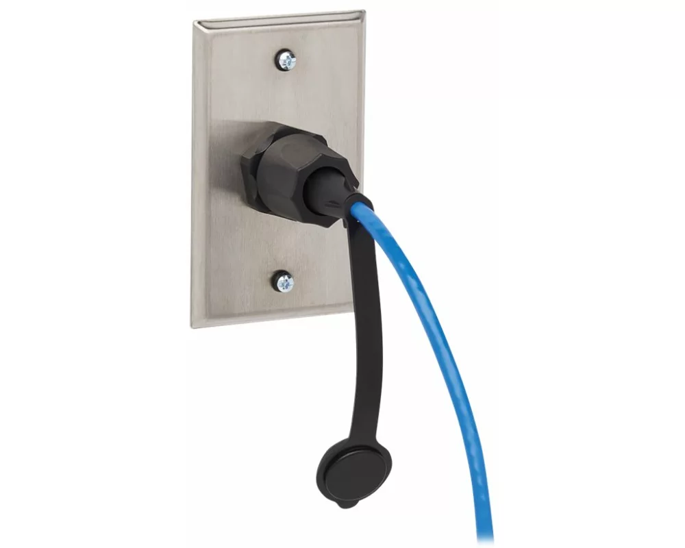 EATON TRIPPLITE Industrial, Cat6, UTP Ethernet Cable, RJ45m/M, 100W, PoE, CMR-LP, IP68, Blue, 23 ft. 7.01m