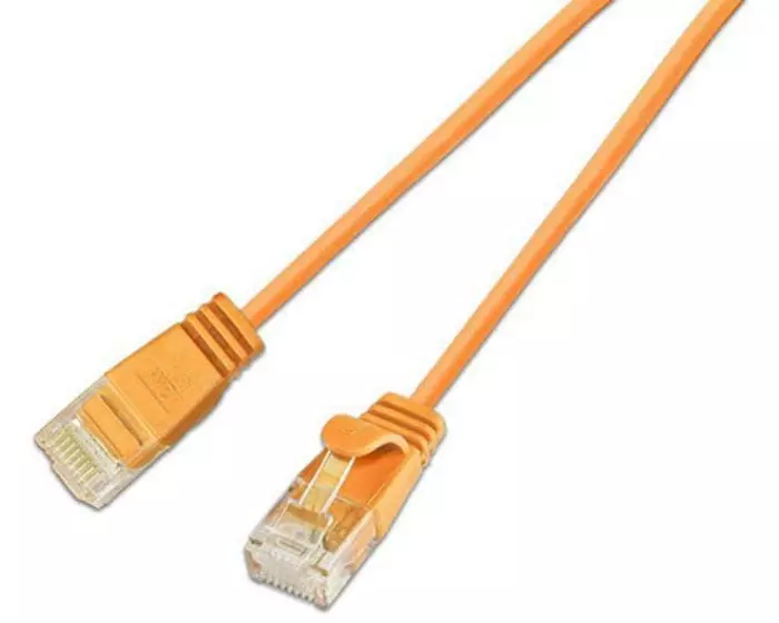 SLIM Slimpatchkabel RJ-45 - RJ-45, Cat 6, UTP, 0.5 m, Orange