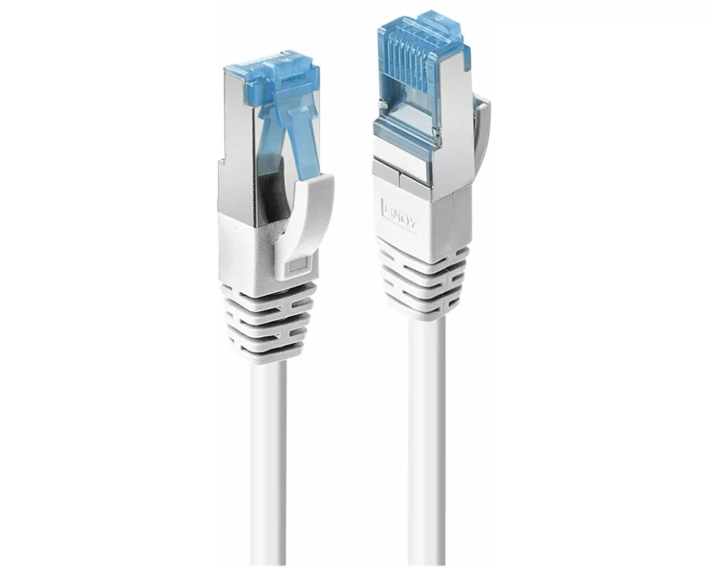 LINDY Patch Cable, Cat6A, S/FTP, RJ45-RJ45, 10m, white, LSOH, PIMF