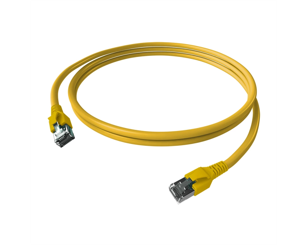 EasyLan FlexBoot Patchkabel Cat.6A, S/FTP, gelb, 2 m