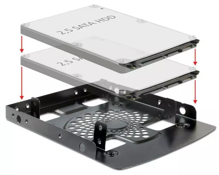Delock Einbaurahmen 2x 2.5" - 3.5"