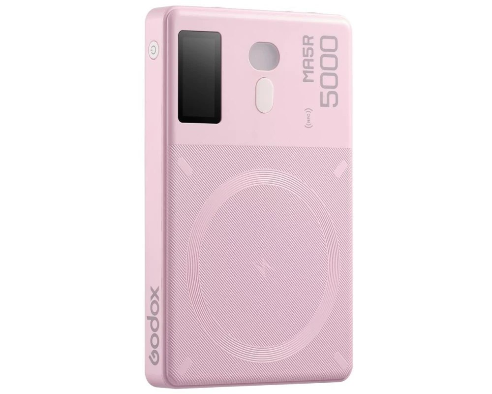 Godox MA5R RGB LED-Handyleuchte mit Powerbank Pink