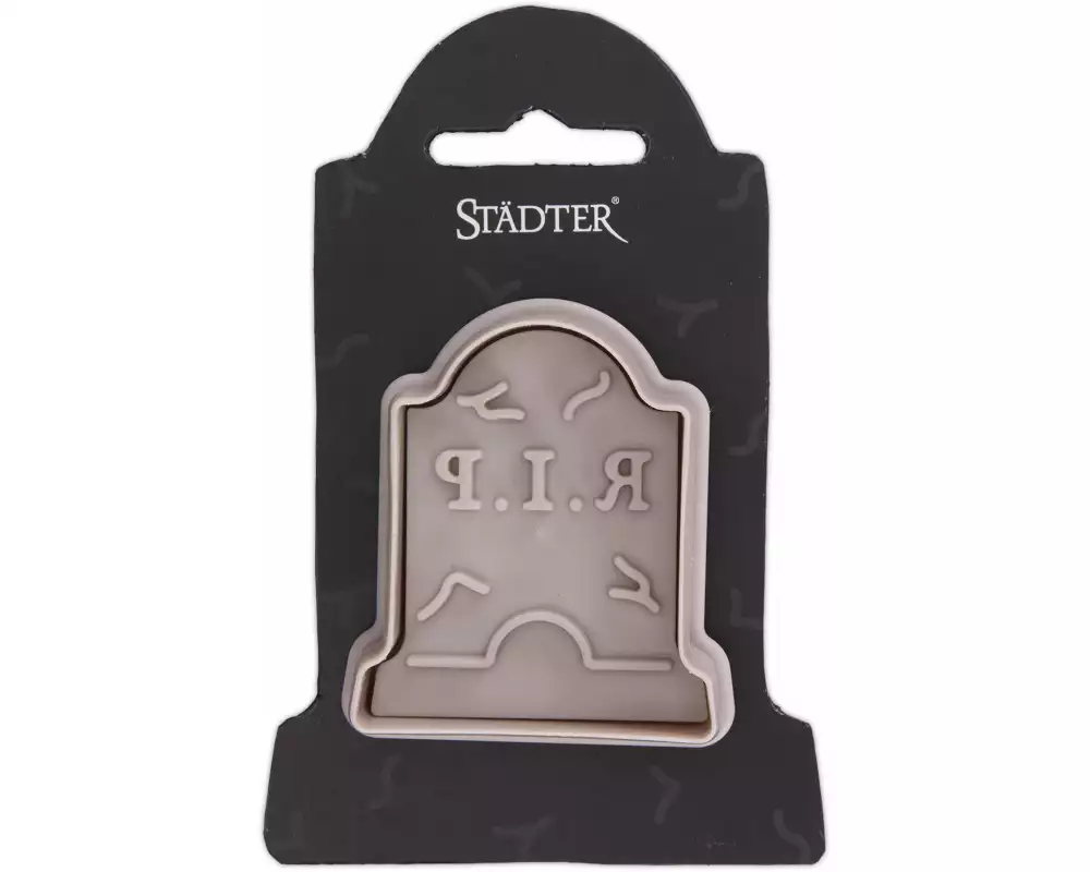 Städter Präge-Ausstecher Grabstein 4.3 x 6 cm, Grau