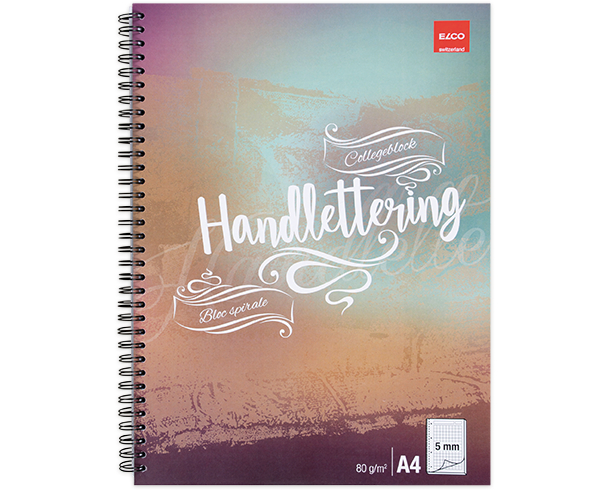 ELCO Collegeblock Handlettering A4 72895.01 weiss, 80+5 Blatt, 5mm