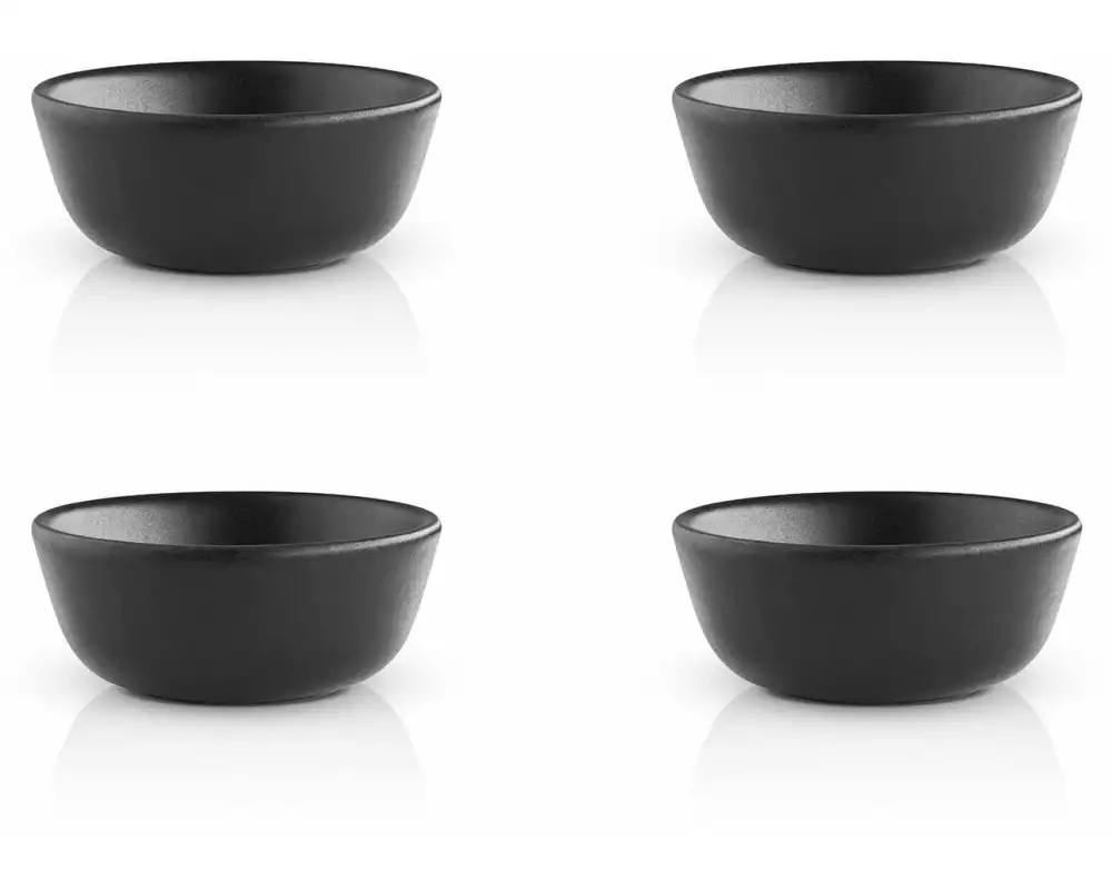 Eva Solo Snackschale Nordic Kitchen 9 x 3.7 cm, 4 Stück, Schwarz
