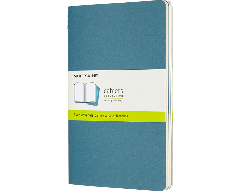 MOLESKINE Notizbuch Karton 3x L/A5 629629 blanko,lebhaftes blau,80 S.