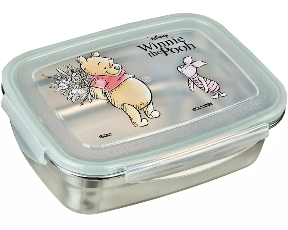 Undercover Lunchbox Edelstahl Winnie the Pooh Grün/Silber