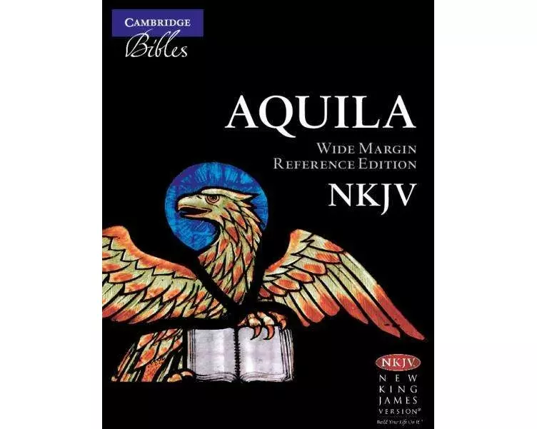 NKJV Aquila Wide Margin Reference Bible, Black Calf Split Leather, Red-letter Text, NK744:XRM