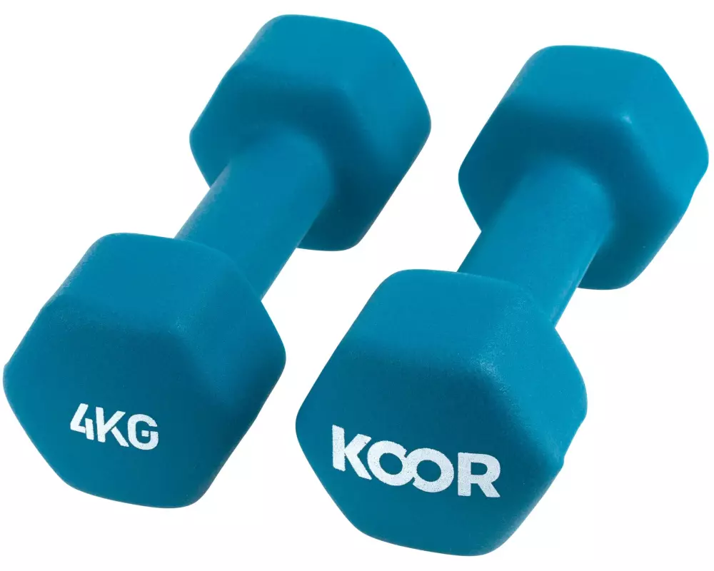 KOOR Kurzhantel-Set 4 kg, Türkis