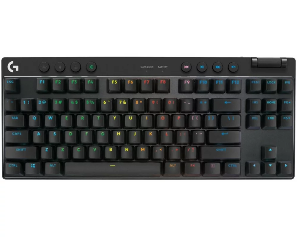 Logitech G PRO X TKL LIGHTSPEED, Gaming Keyboard - MAGENTA - (DE) - 2.4GHZ/BT - N/A - CENTRAL-419 - TACTILE