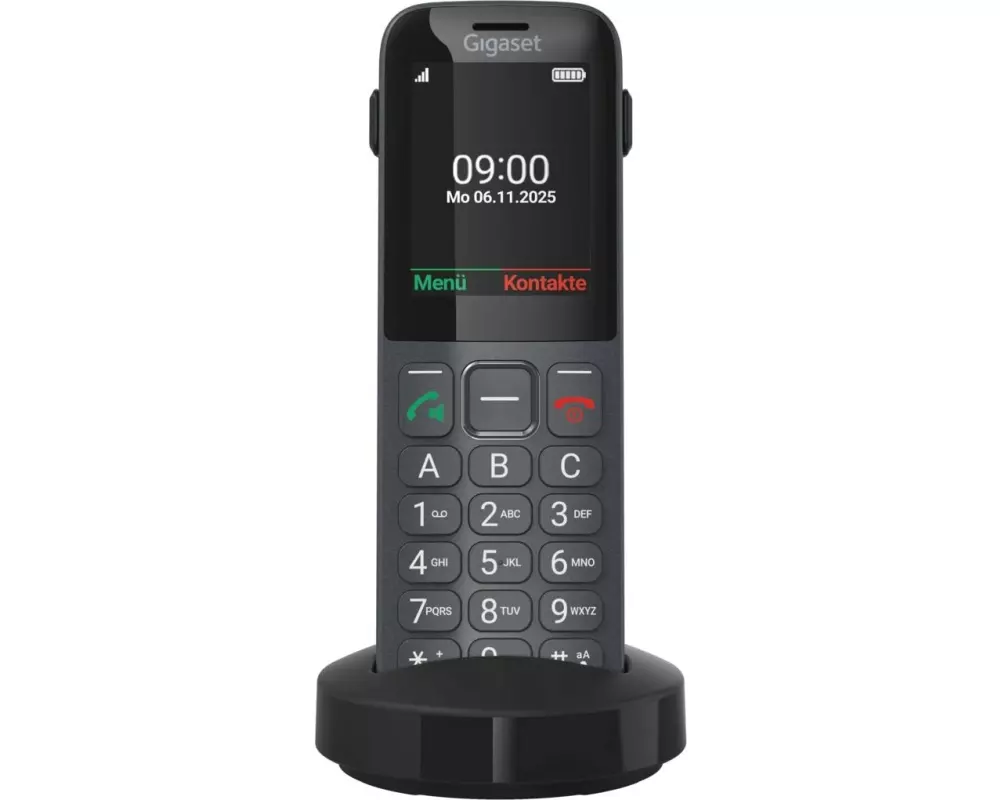 Gigaset Schnurlostelefon Comfort 600 SIM Schwarz/Grau