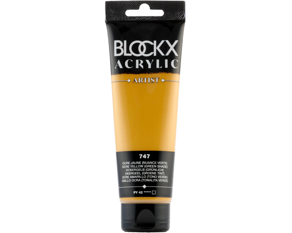 BLOCKX Acrylfarbe 120ml 60747BXC ockergelb grünlich